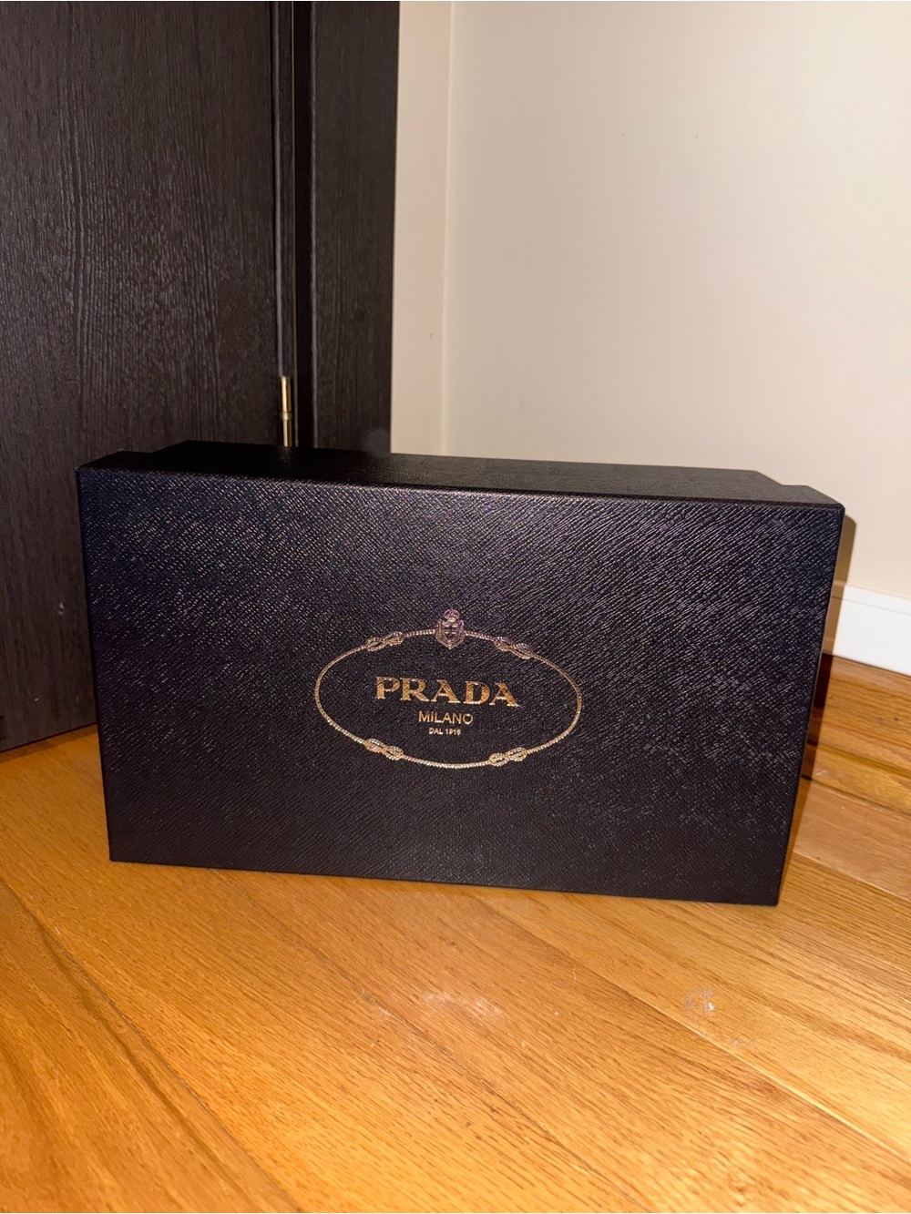 EMPTY Prada Milano Black Shoe Box (13.5” x 8” x 5”)